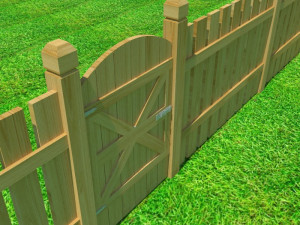 fence - low poly Model 3D