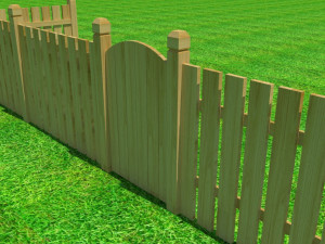 fence - low poly Model 3D