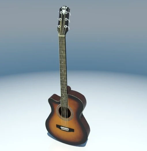 classic guitar 3D Model .c4d .max .obj .3ds .fbx .stl .blend 