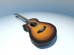 classic guitar Modello 3D