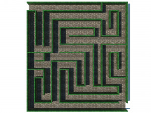 maze - wall with creeper 3D Модель