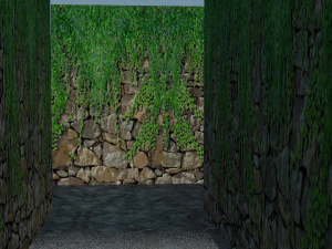 maze - wall with creeper 3D Model