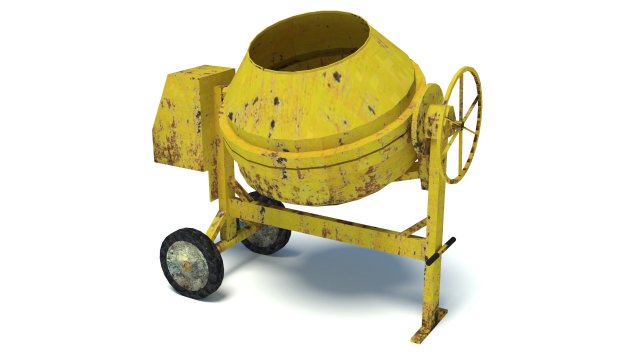 concrete mixer 3D Model .c4d .max .obj .3ds .fbx .stl .blend 