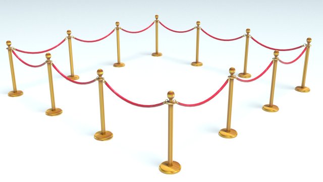 barricade isolated 3D Model .c4d .max .obj .3ds .fbx .stl .blend