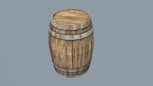 barrel - very low poly Modello 3D .c4d .max .obj .3ds .fbx .stl .blend 