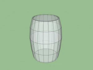 barrel - very low poly 3D Model