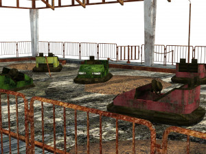abandoned bumper cars Modèle 3D