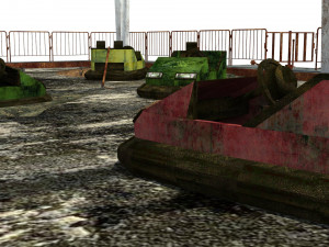 abandoned bumper cars Modèle 3D