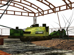 abandoned bumper cars Modèle 3D