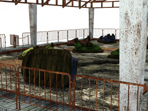 abandoned bumper cars Modèle 3D