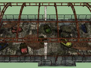 abandoned bumper cars Modèle 3D