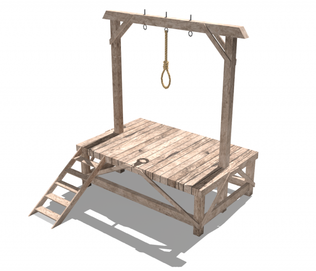 gallows Modelo 3D .c4d .max .obj .3ds .fbx .stl .blend 