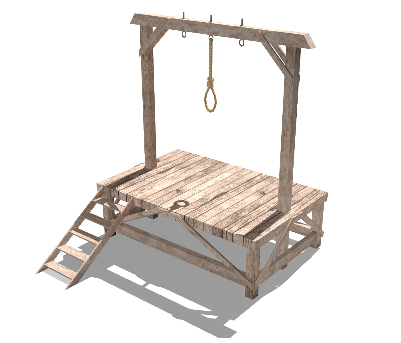 gallows 3D Model .c4d .max .obj .3ds .fbx .stl .blend 