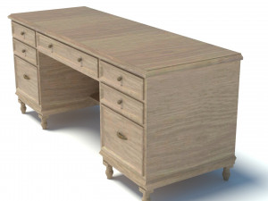 old office desk 3D Model