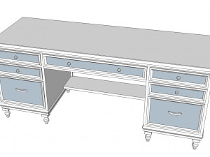 old office desk 3D Model