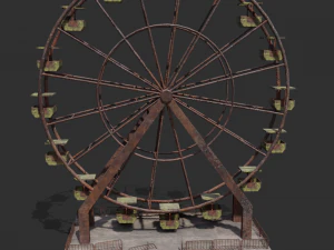 abandoned ferris wheel pbr 3D Model