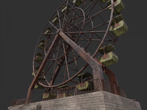 abandoned ferris wheel pbr 3D 모델