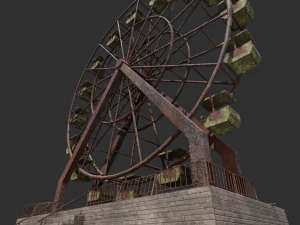 abandoned ferris wheel pbr 3D Model
