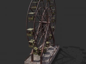 abandoned ferris wheel pbr 3D 모델