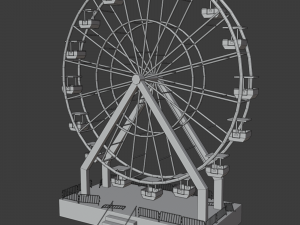 abandoned ferris wheel pbr 3D 모델