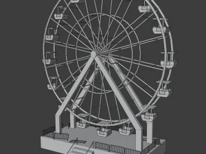 abandoned ferris wheel pbr 3D Model
