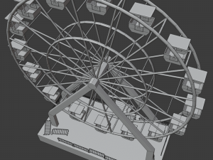 abandoned ferris wheel pbr 3D 모델