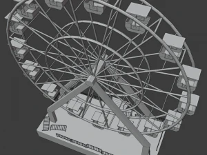 abandoned ferris wheel pbr 3D Model