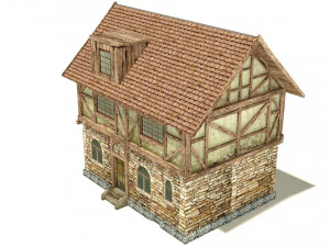 중세의 집 3D 모델