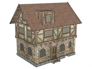 중세의 집 3D 모델
