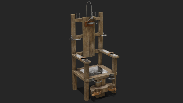 electric chair 3D 模型 .c4d .max .obj .3ds .fbx .stl .blend 