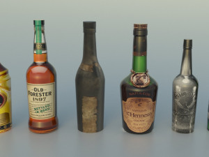 pack bottles 2 3D Модель