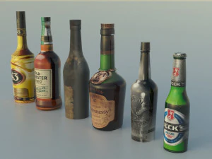 pack bottles 2 3D Model