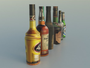 pack bottles 2 3Dモデル