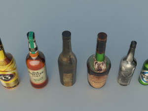 pack bottles 2 3Dモデル