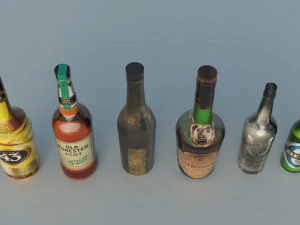 pack bottles 2 3D Model