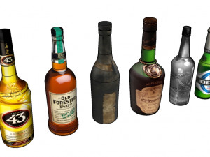 pack bottles 2 3Dモデル