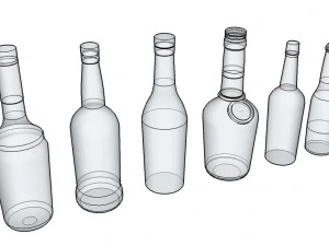 pack bottles 2 3D Model