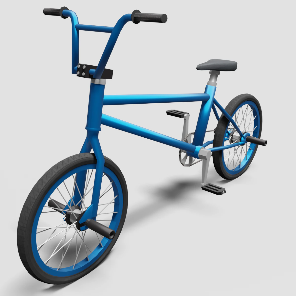 bmx bike - blue 3D Model .c4d .max .obj .3ds .fbx .stl .blend 