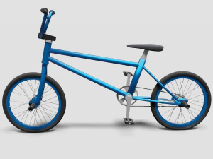bmx bike - blue 3D Model