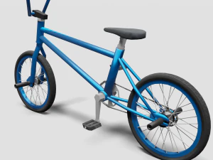 bmx bike - blue 3D Model