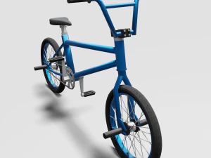 bmx bike - blue 3D Model