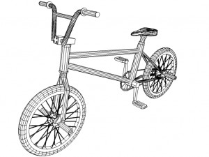 bmx bike - blue 3D मॉडल