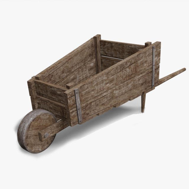 wheelbarrow 3D 模型 .c4d .max .obj .3ds .fbx .stl .blend 