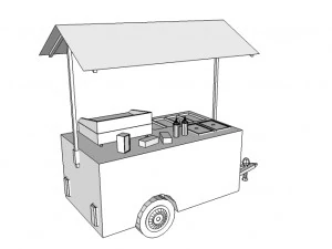 food cart 3D Model