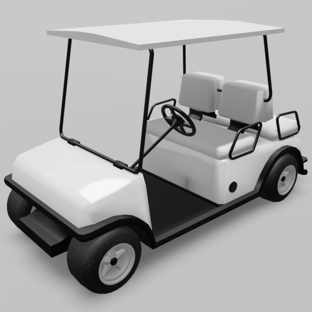 golf cart Model 3D .c4d .max .obj .3ds .fbx .stl .blend 