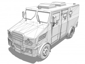 bank armored car 3D Modell