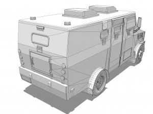 bank armored car 3D Modell