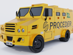 bank armored car 3D Model