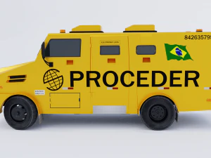 bank armored car 3D Model