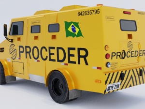 bank armored car 3D Modell